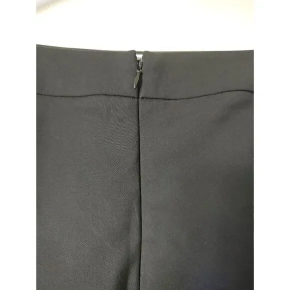 Calvin Klein Women's Size 10 Black Pencil Skirt Back Zipper 5 Snap Side Slit - Picture 6 of 8